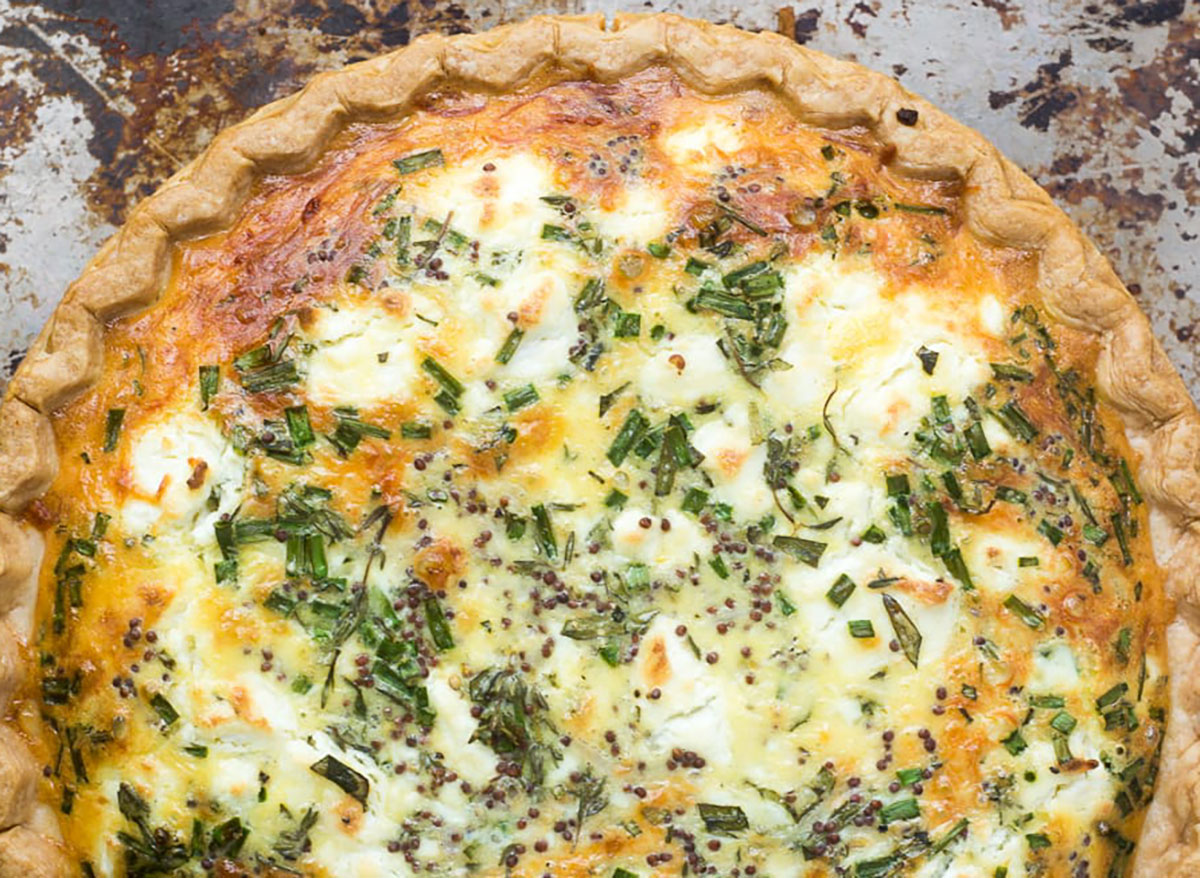 sweet onion quiche with egg and tart crust