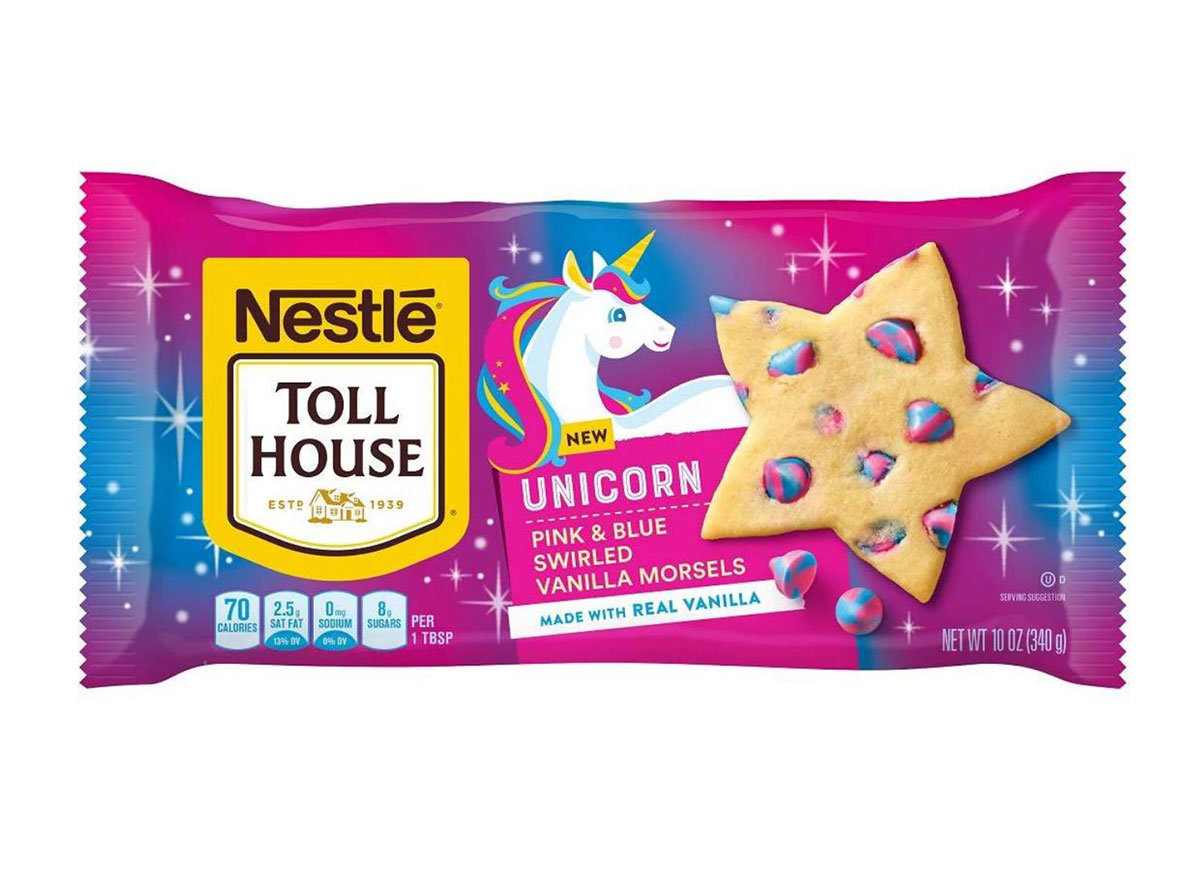 bag of nestle toll house vanilla unicorn swirl baking chips