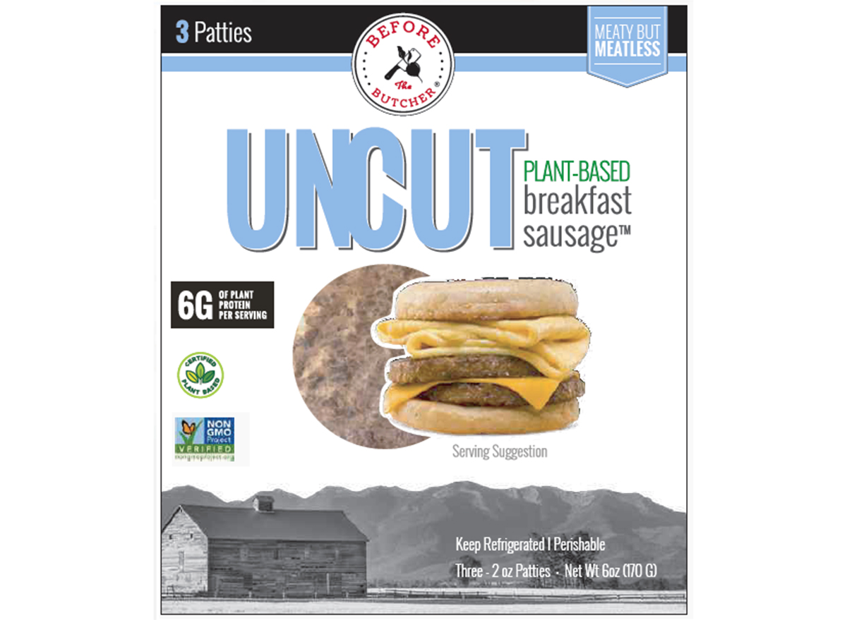 uncut breakfast sausage packaging