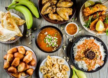 Table of traditional West African foods