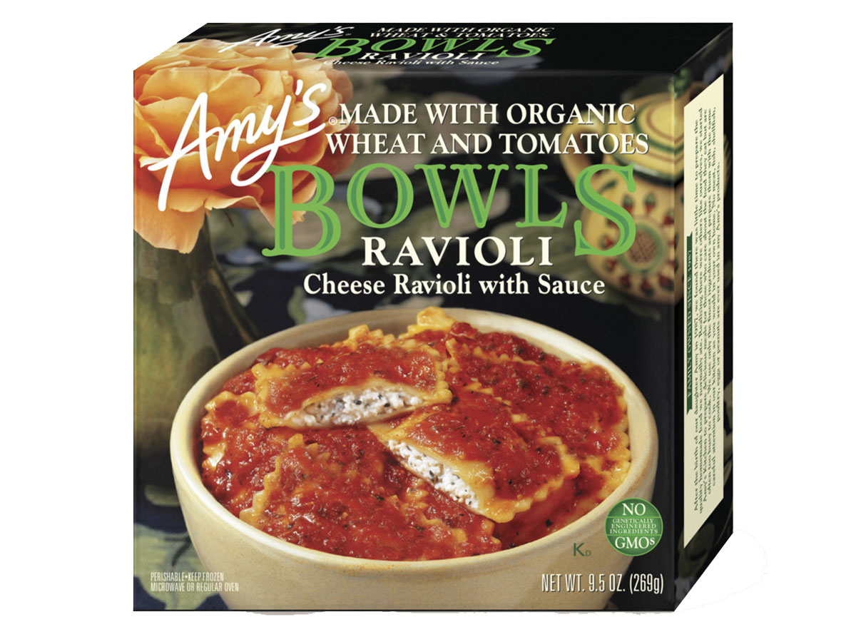 amys cheese ravioli bowl frozen meal