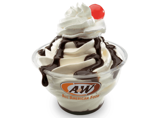 A&W Hot Fudge Sundae 