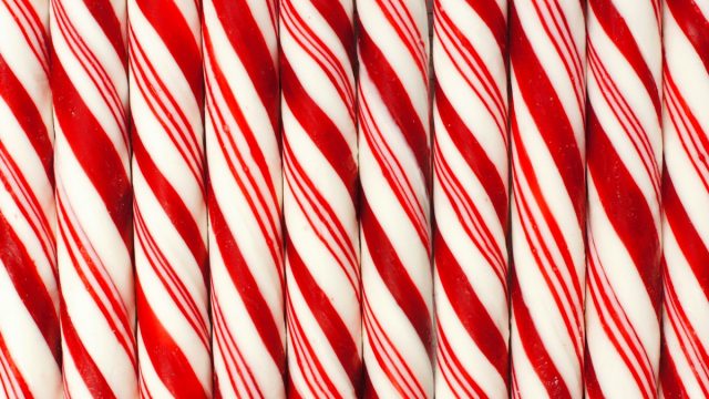 candy canes pattern up close