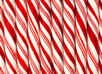 candy canes pattern up close