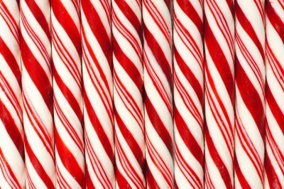 candy canes pattern up close