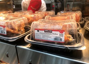 packages of costco rotisserie chicken