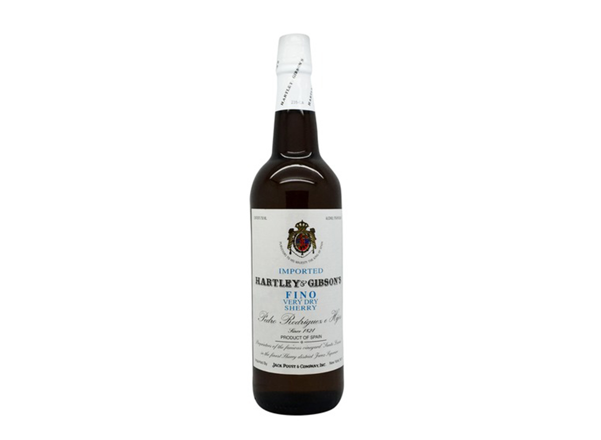 dry sherry in bottle