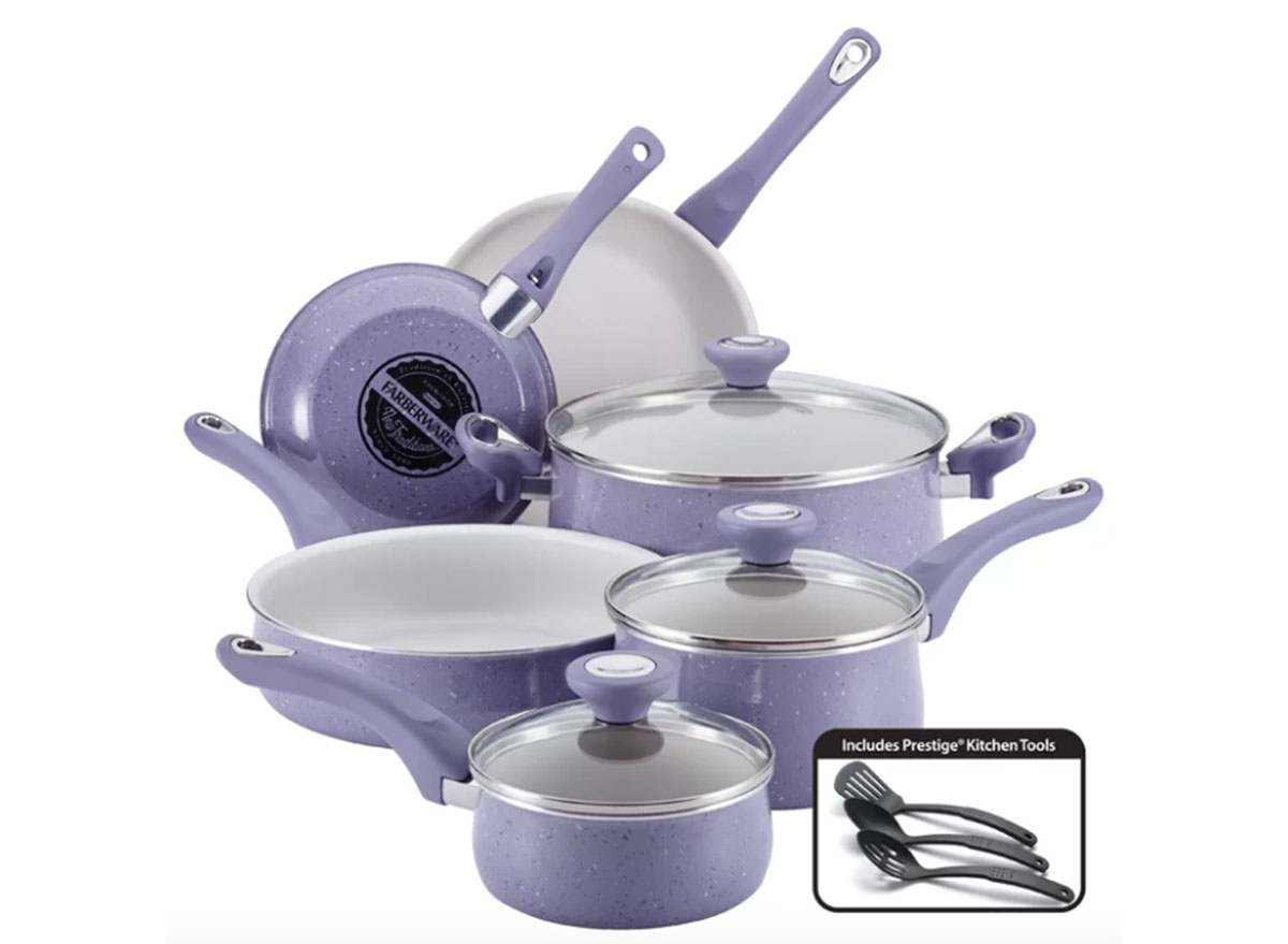 farberware purple cookware set