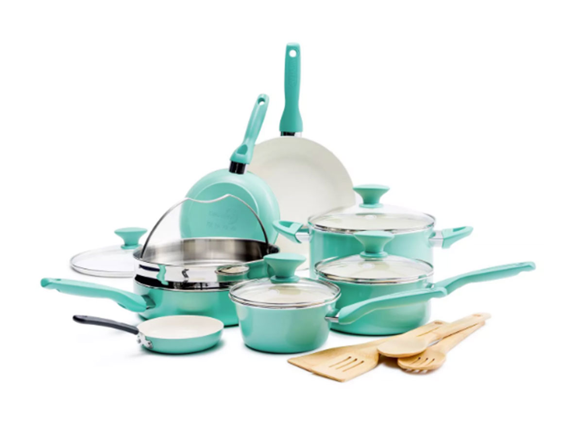 green pan cookware set