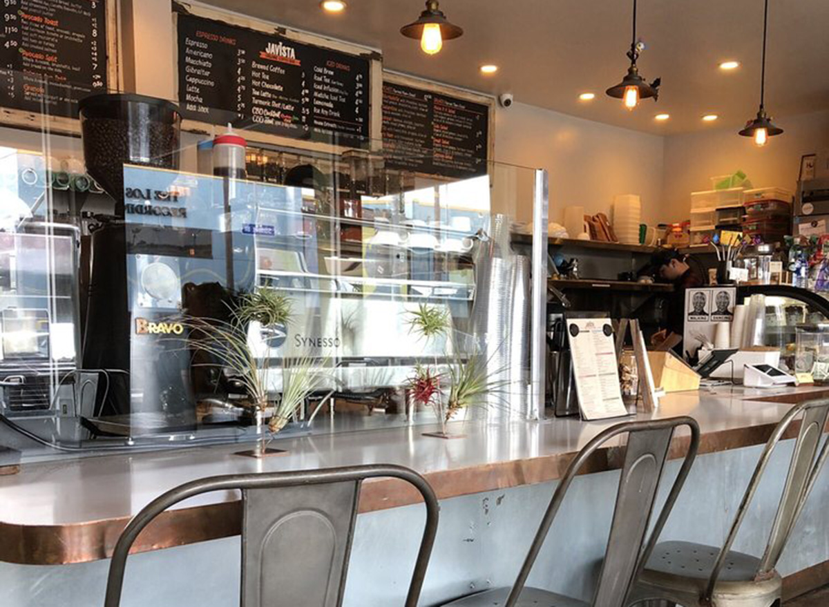 inside javitsa coffee shop in los angeles