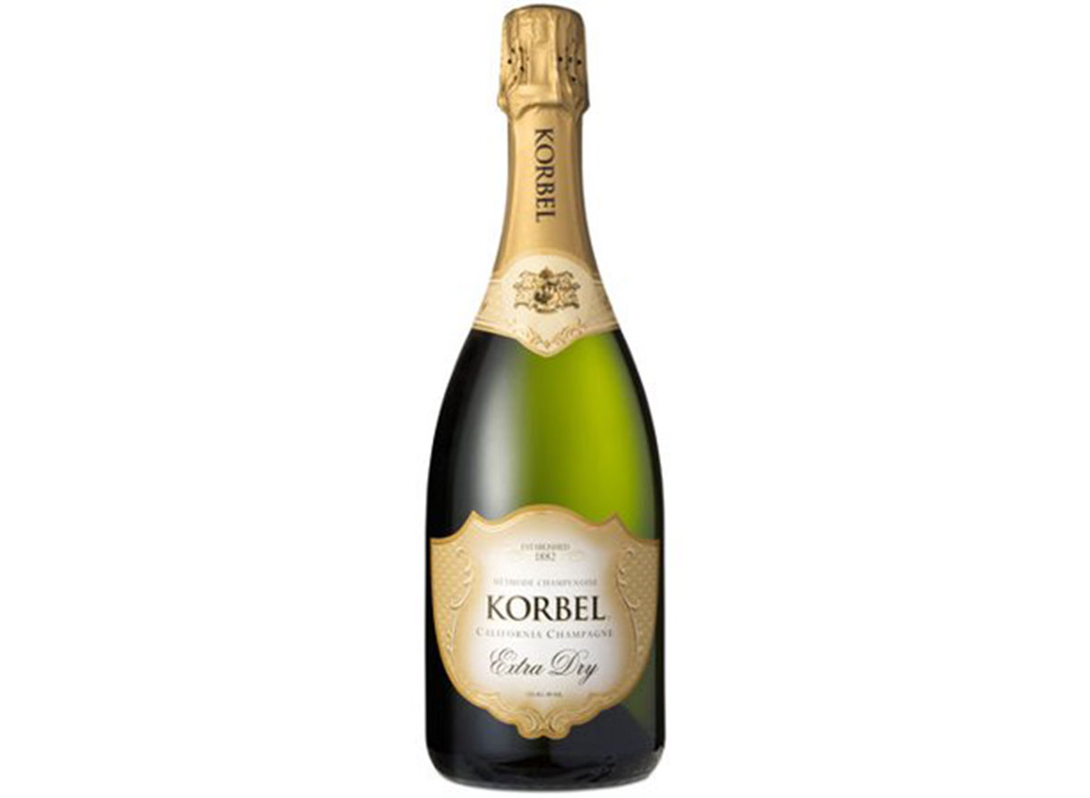 korbel extra dry california champagne