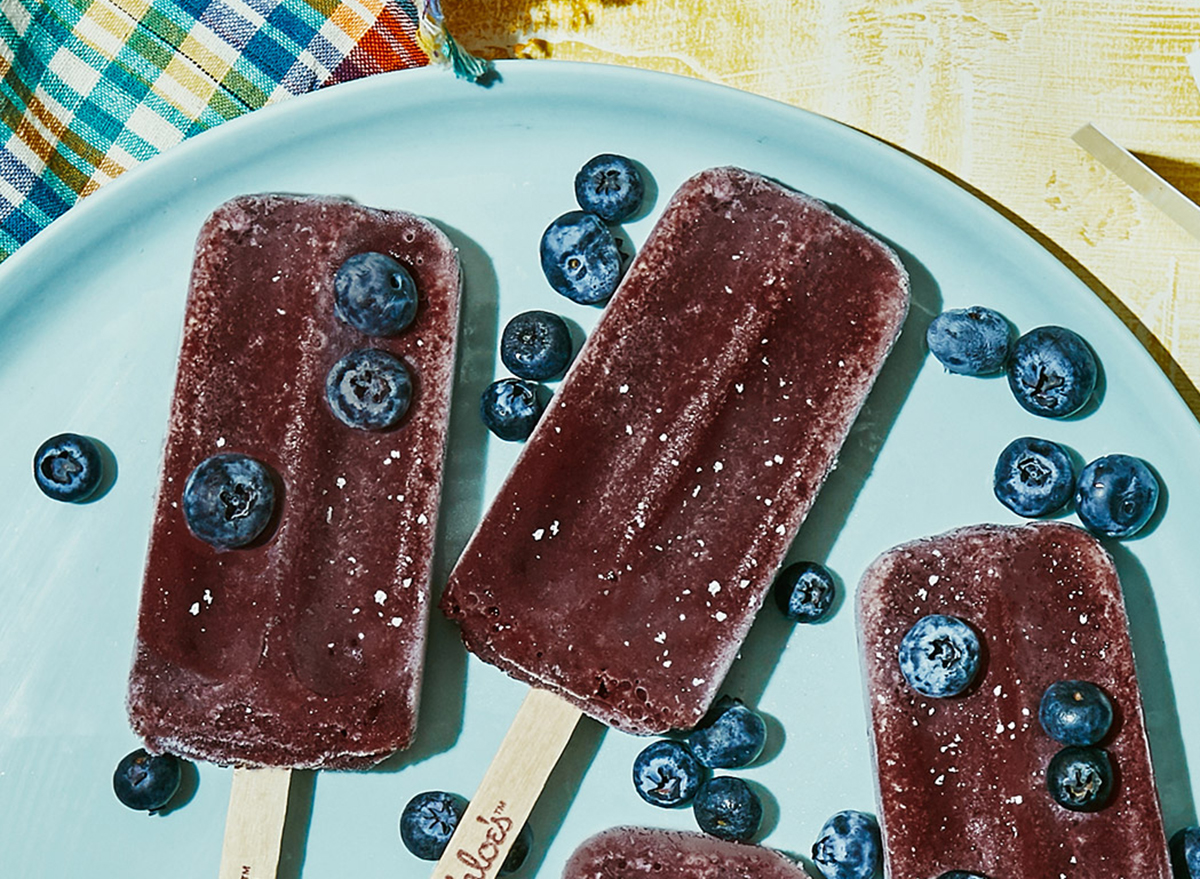 chloes blueberry pops on a plate