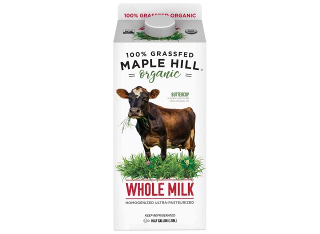 Maple hill organic grass fed whole milk