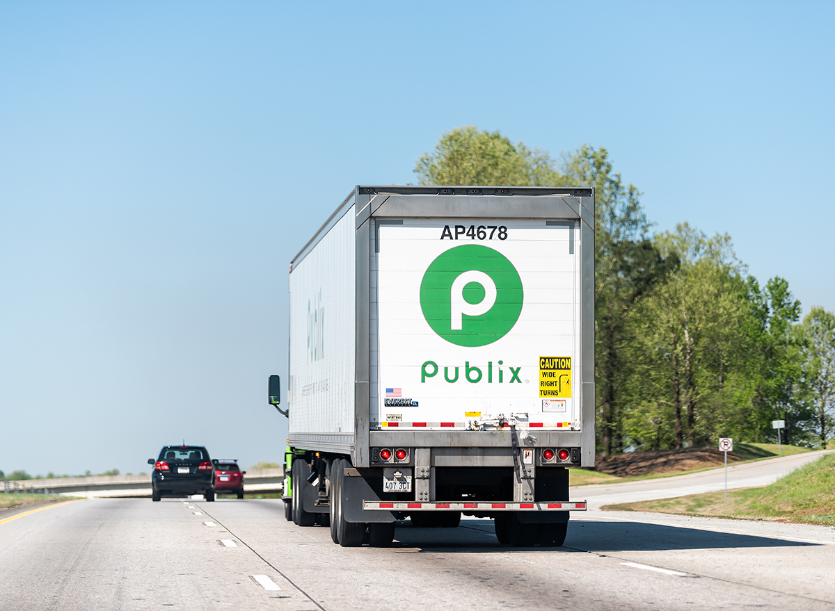 publix delivery truck on the road