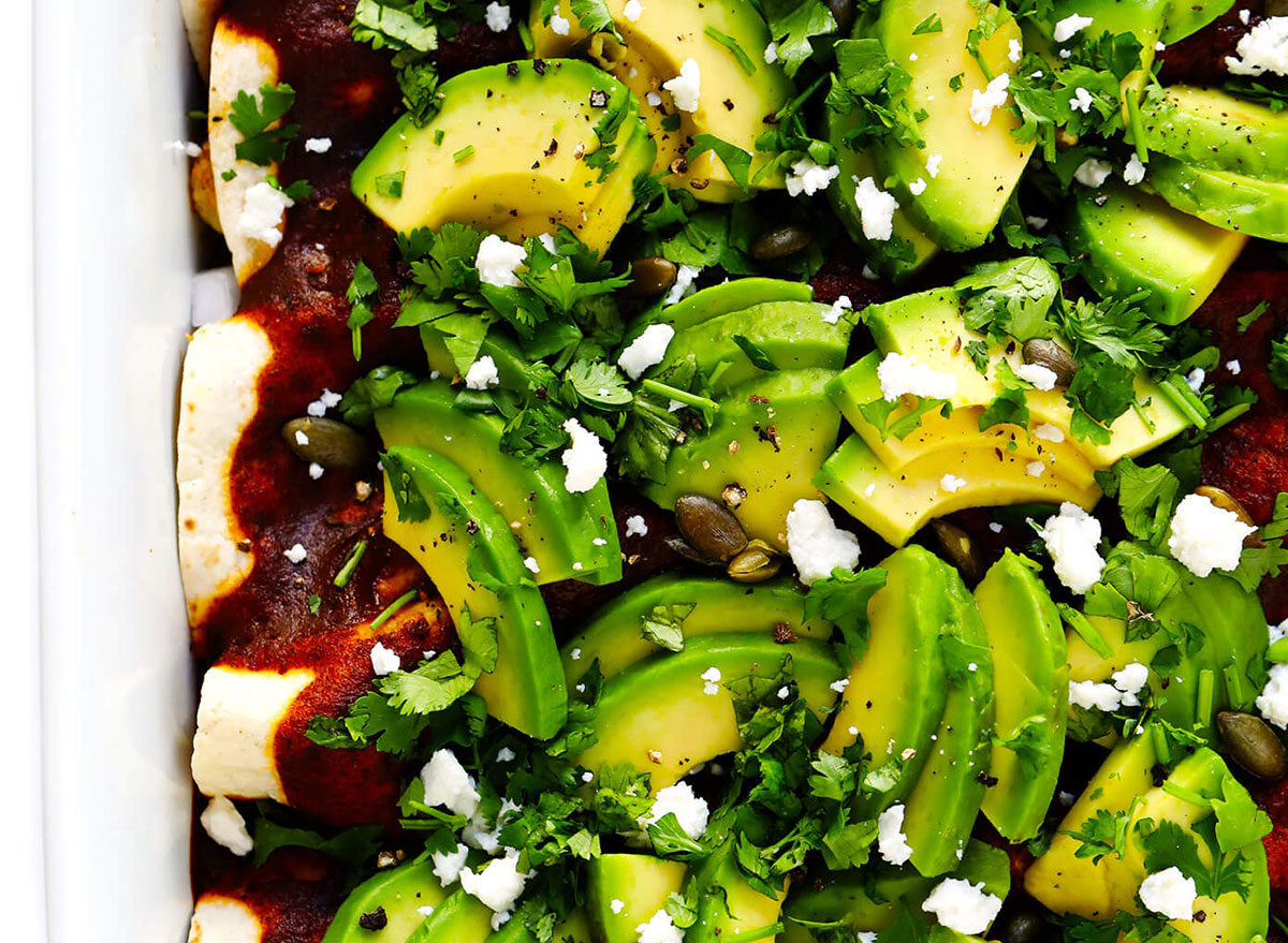 roasted cauliflower enchiladas