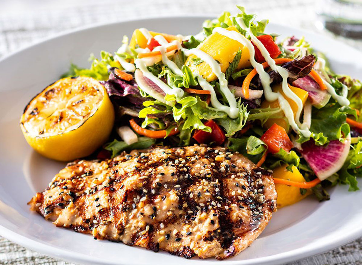 season 52 sesame grilled salmon salad