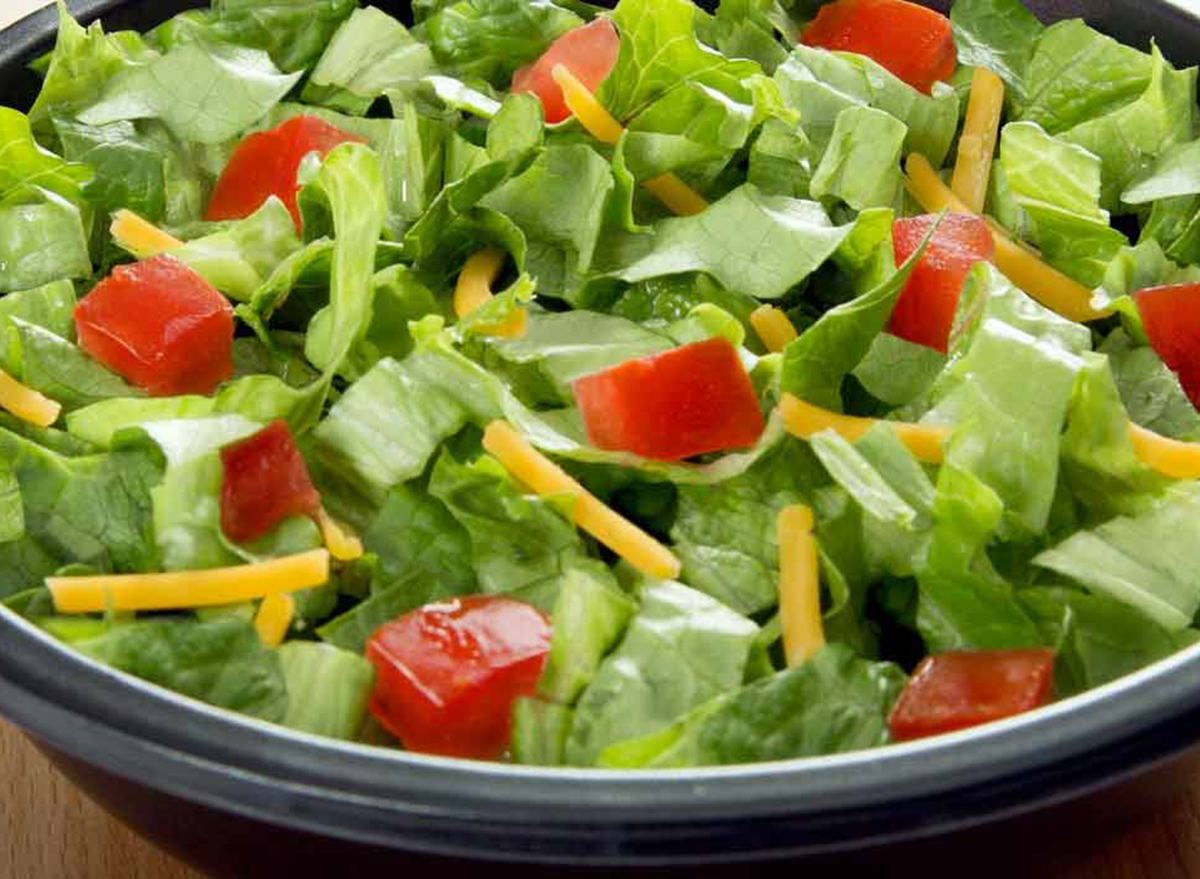 side salad without dressing from taco john's