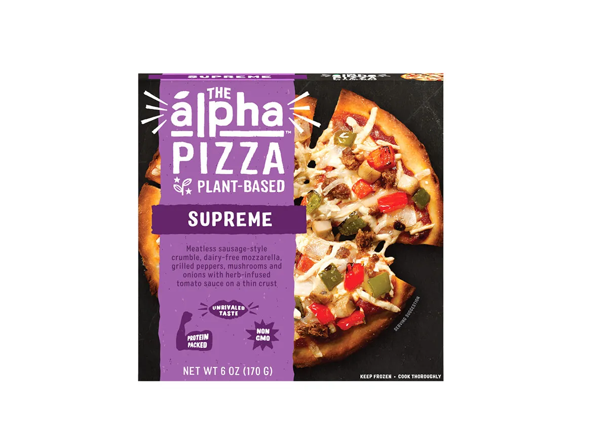 the alpha pizza supreme frozen meal