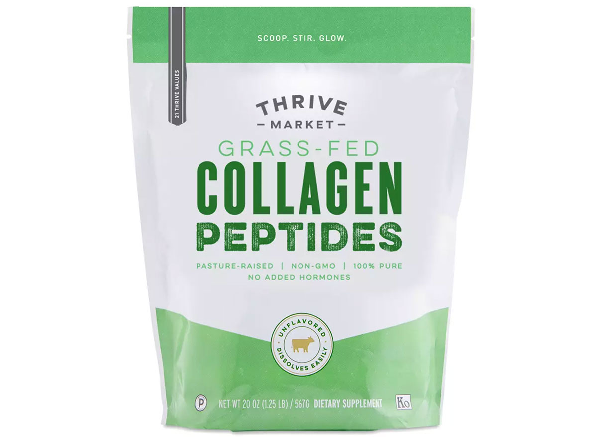 thrive market collagen peptides in packaging