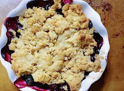 whole30 blueberry cobbler