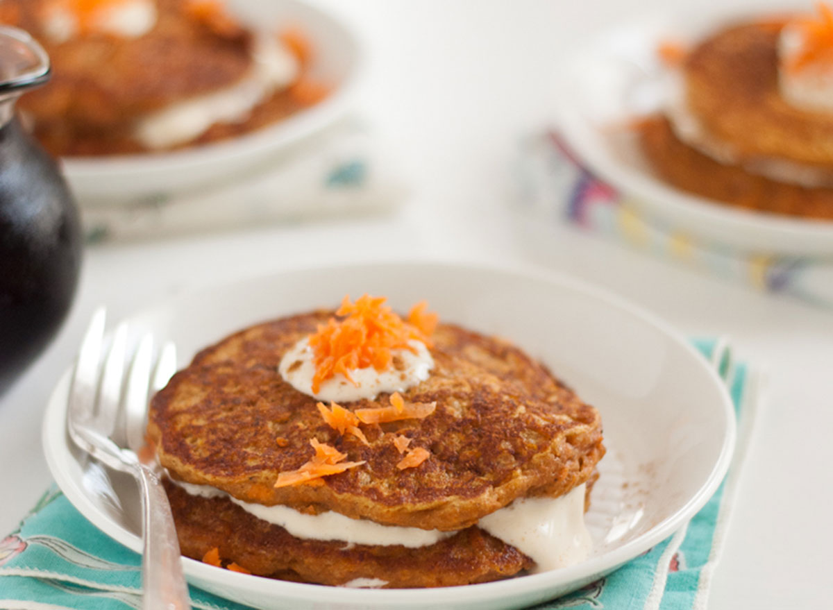 whole wheat carrot cake pancakes