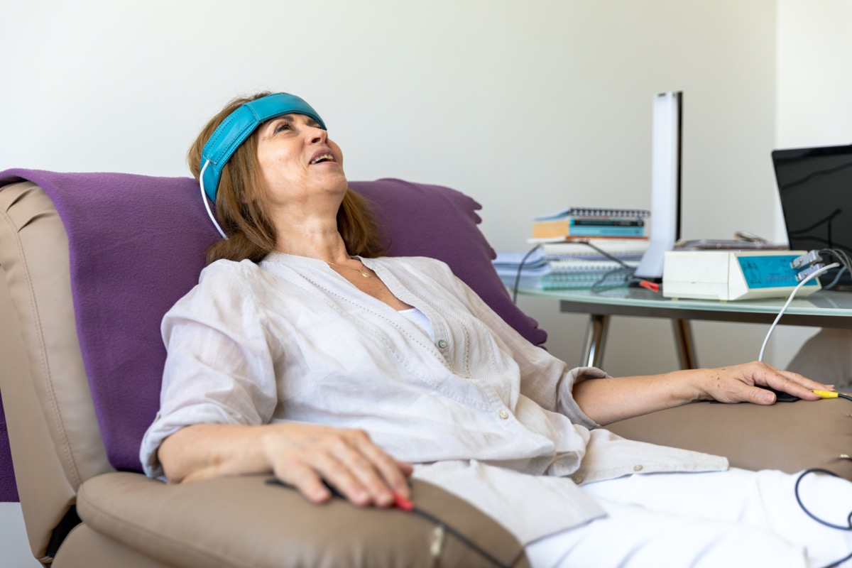 Biofeedback Patient Being Tested by Doctor