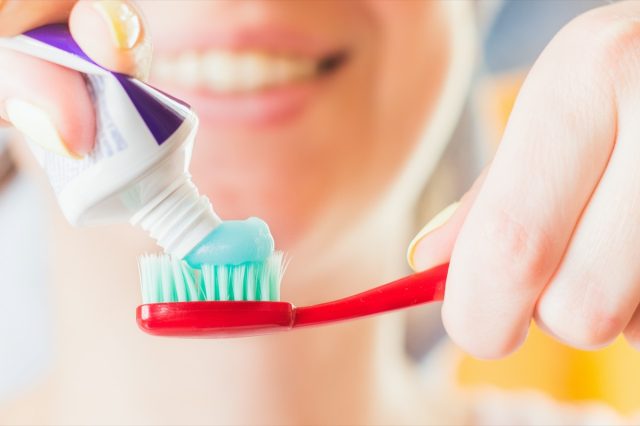 Will brush your teeth. Close up, toothpaste on toothbrush