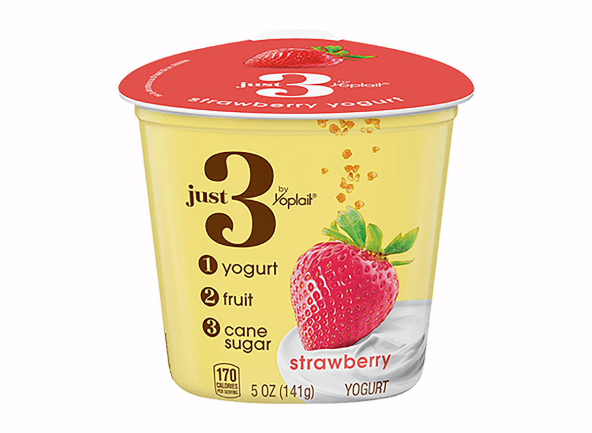 yoplait yogurt just 3 strawberry flavor