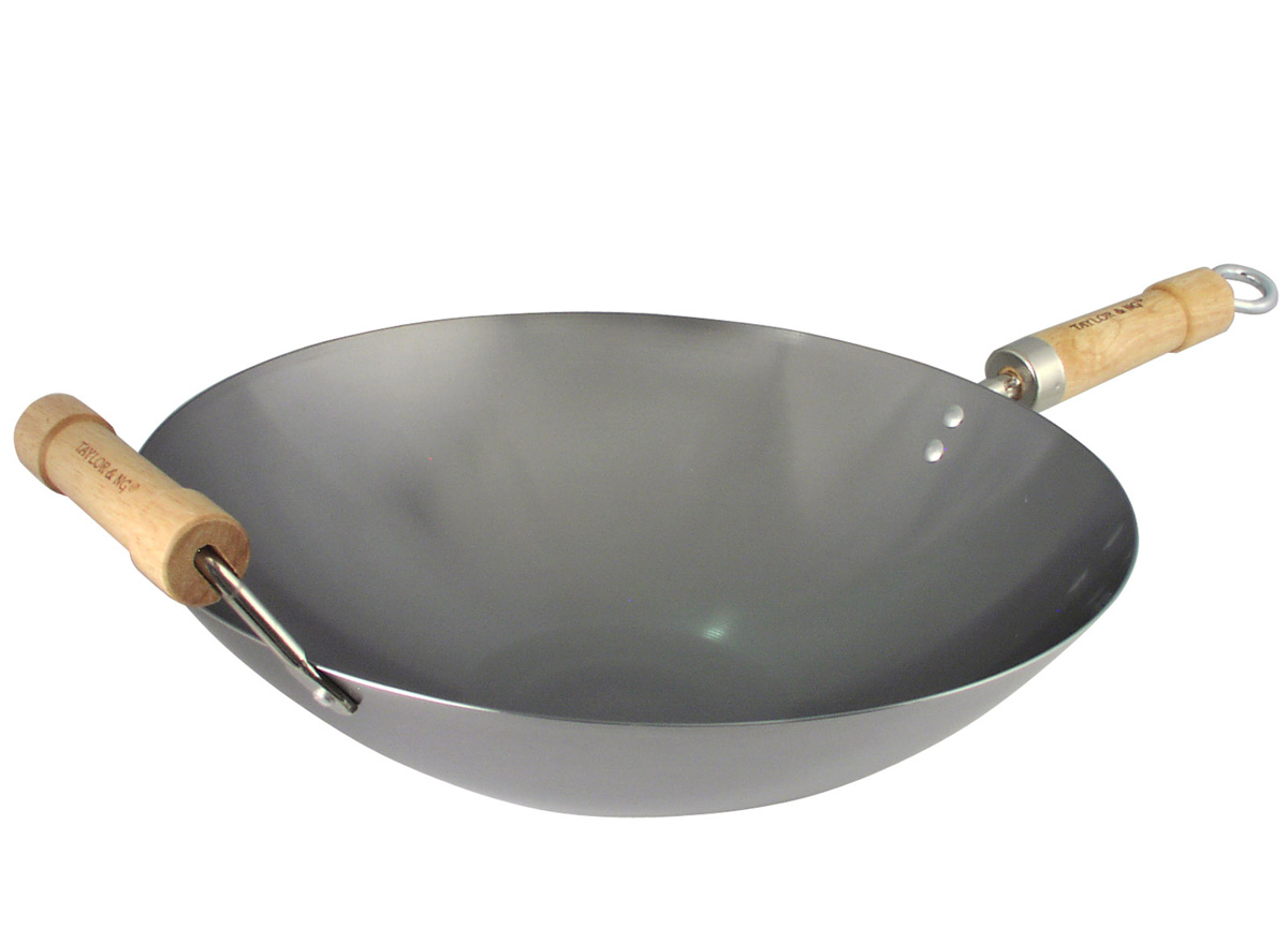 14 Inch Carbon Steel Non-Seasoned Round Bottom Wok