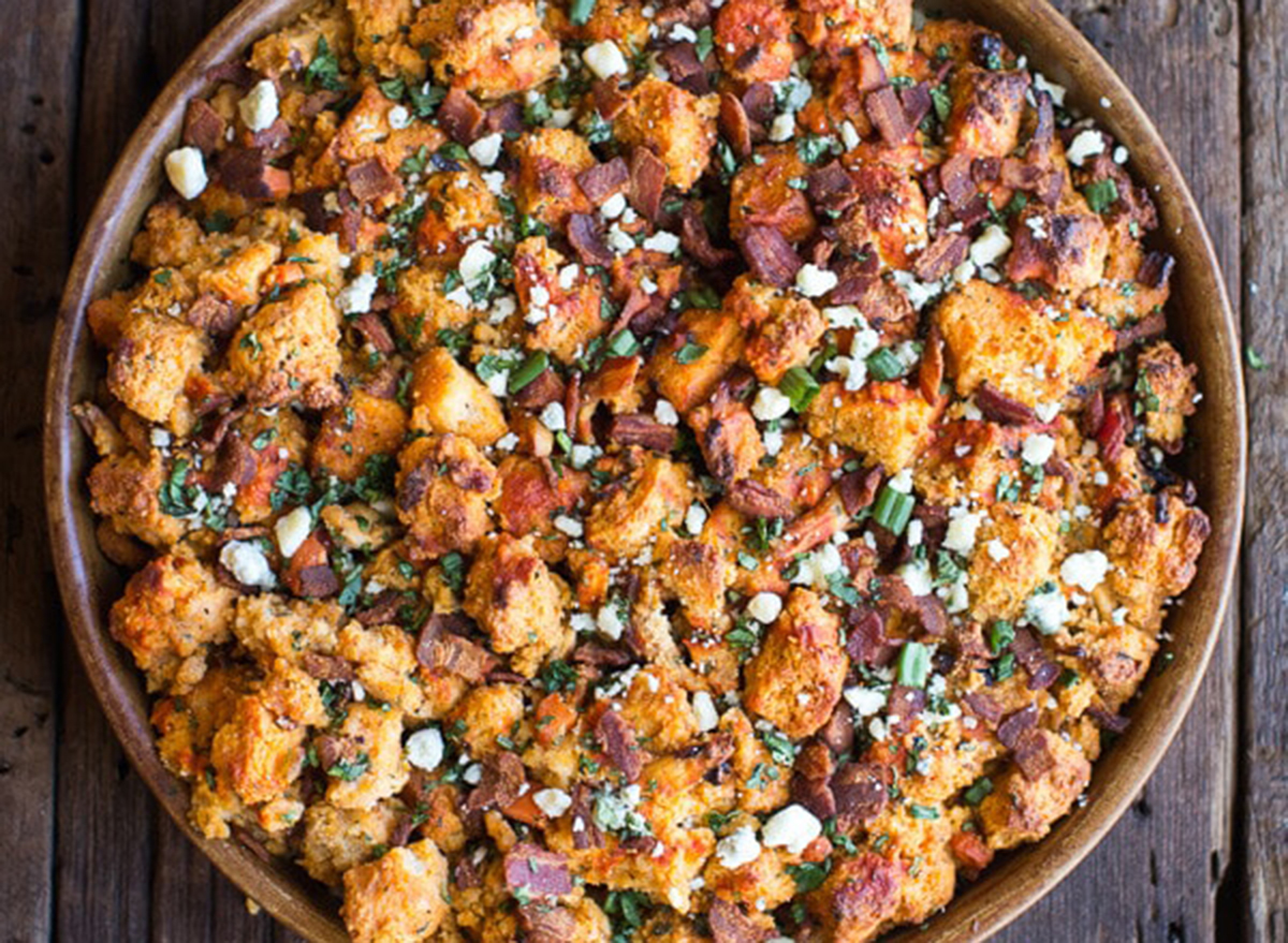 buffalo cheddar beer bread stuffing