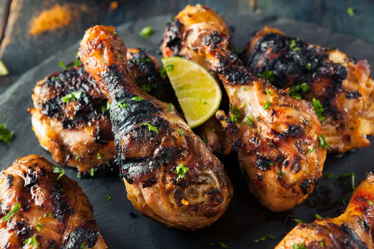 Spicy Grilled Jerk Chicken with Lime and Spices