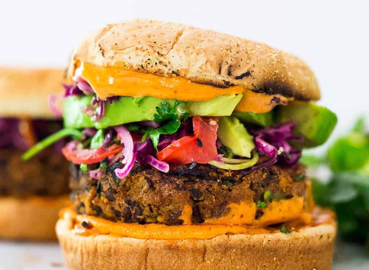 smoky chipotle black bean burger