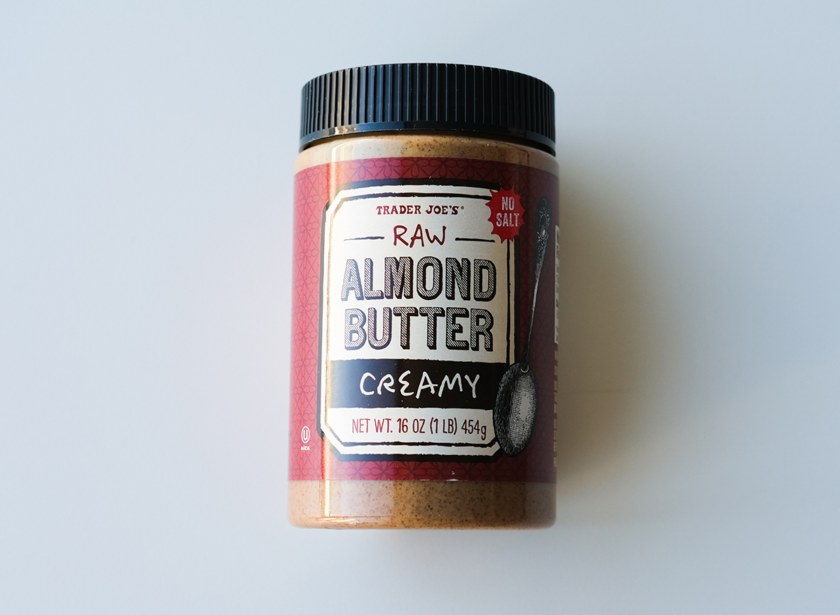 raw creamy almond butter from trader joe's