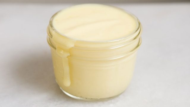 jar of homemade mayonnaise
