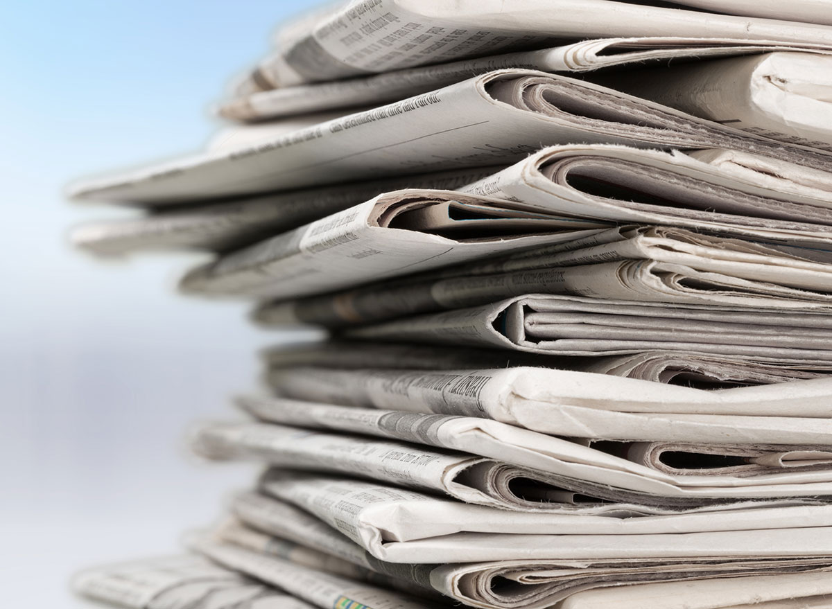 stack of newspapers