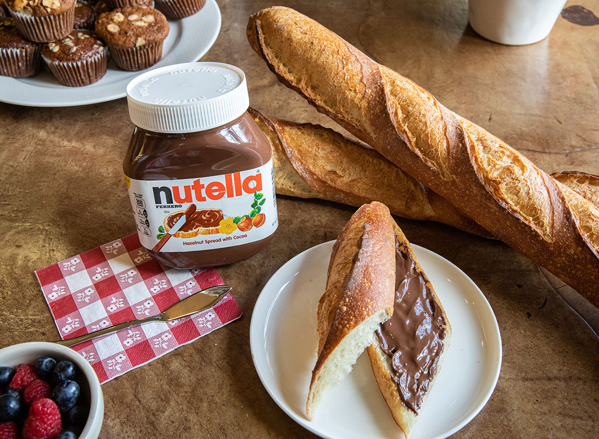 nutella on baguette