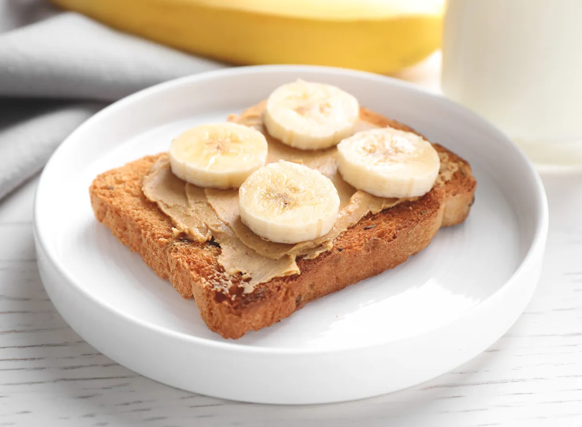 Peanut butter banana toast