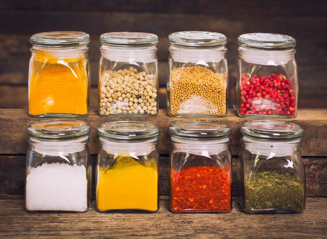 spices in jars