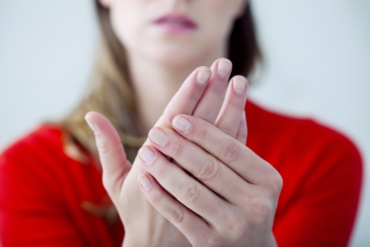 Woman hand pain problem
