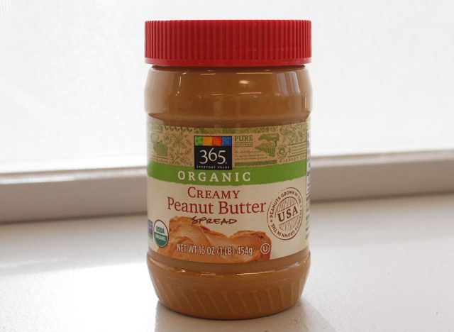 365 organic creamy peanut butter jar