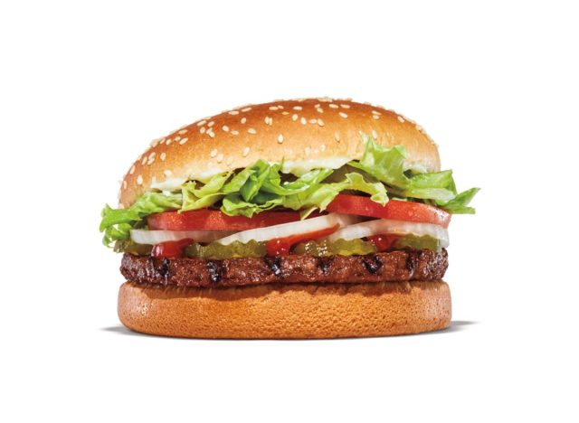Burger King Impossible Whopper on a white background