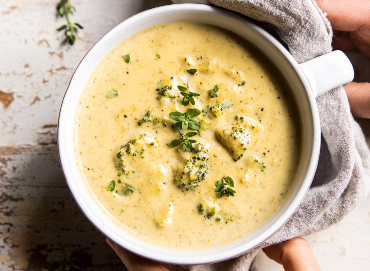 instant pot broccoli cheddar and zucchini soup