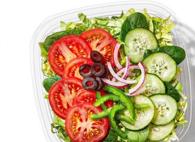 Subway veggie delight salad
