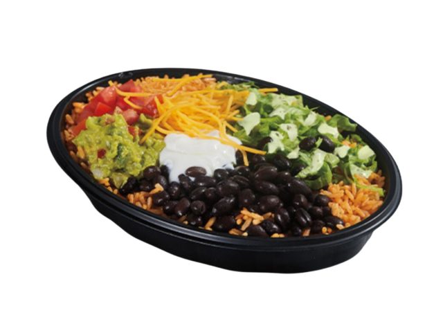 Taco Bell bowl on a white background