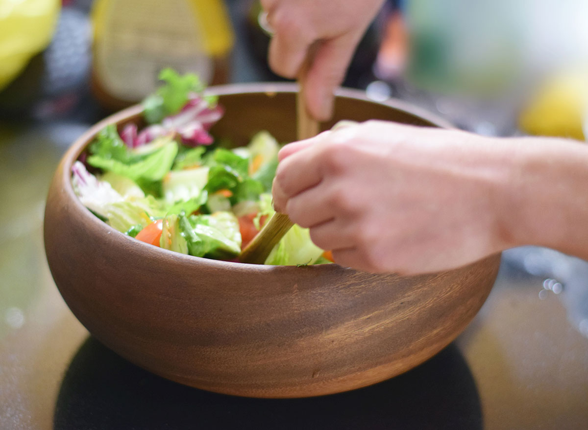 Tossing salad