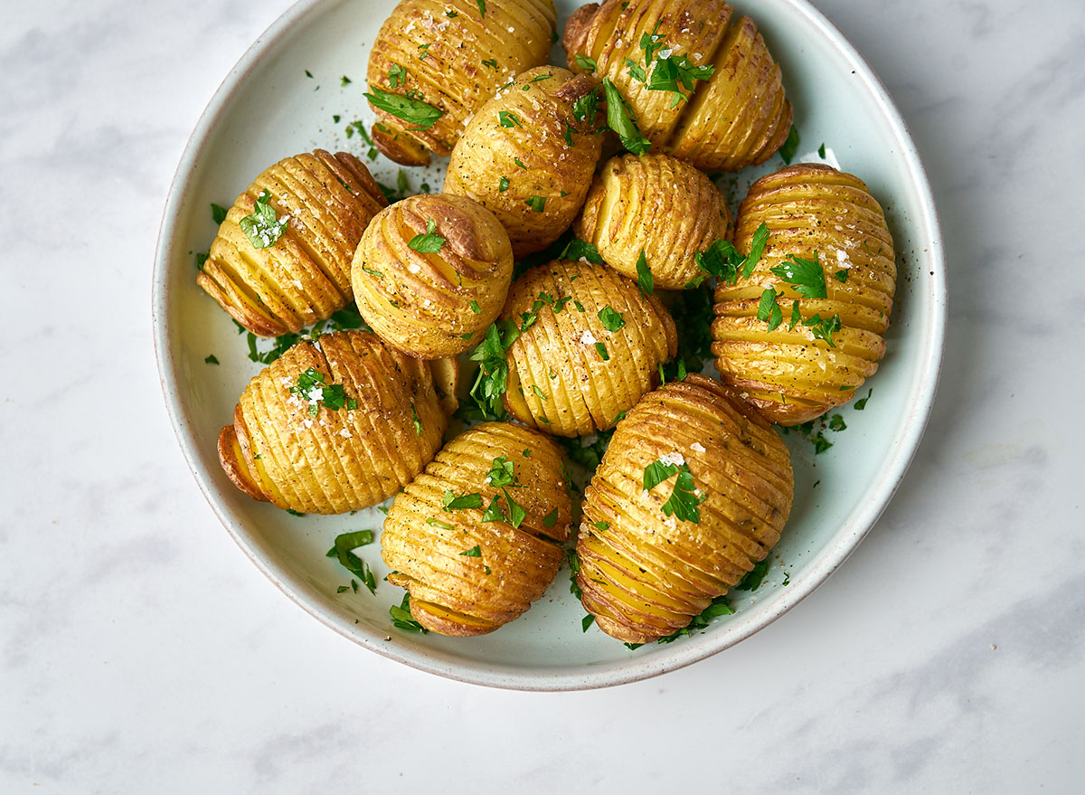 baby hasselback potatoes