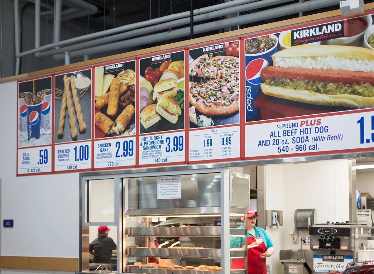 Food Court Menu at Costco 