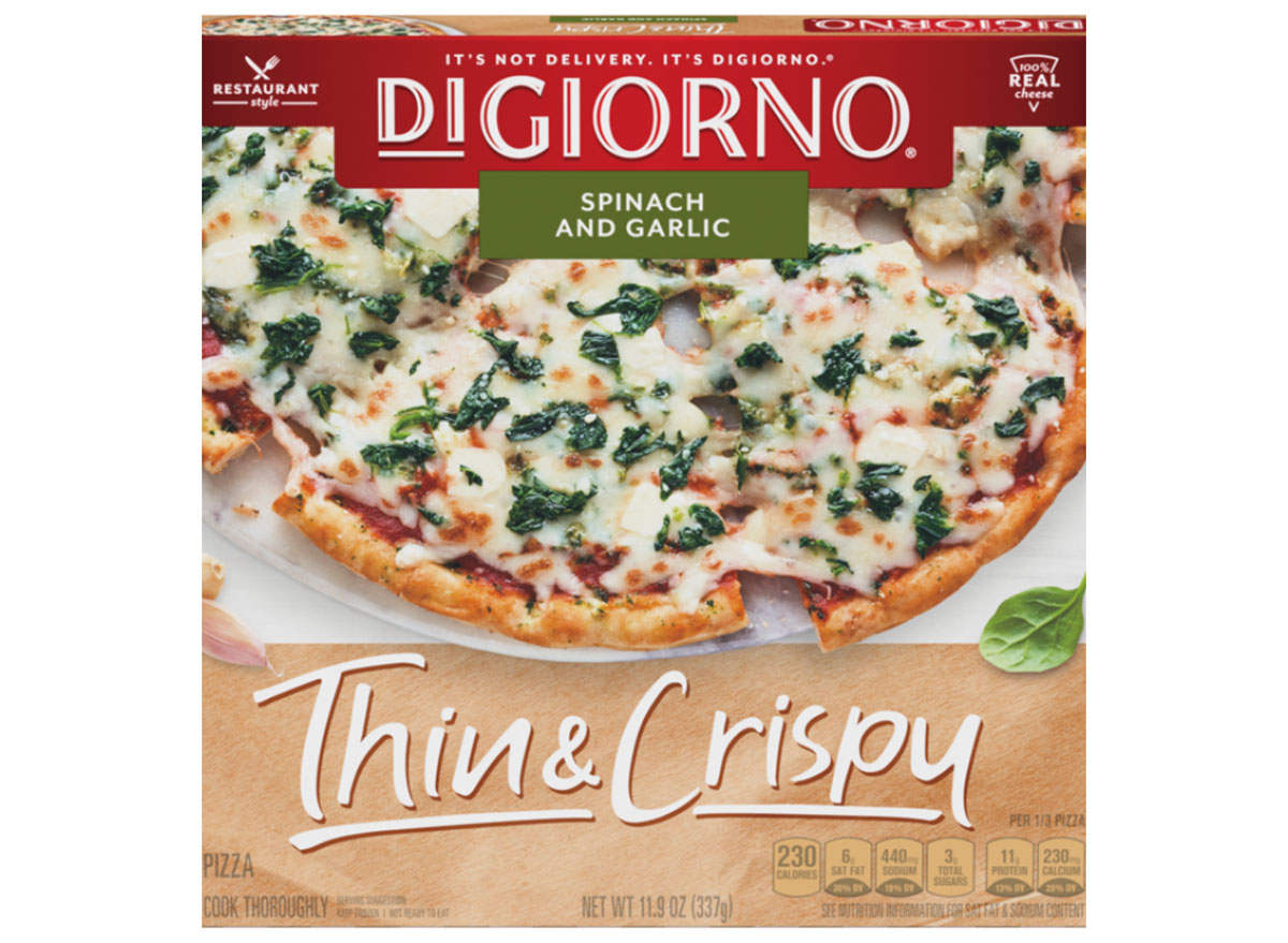 digiorno spinach and garlic pizza