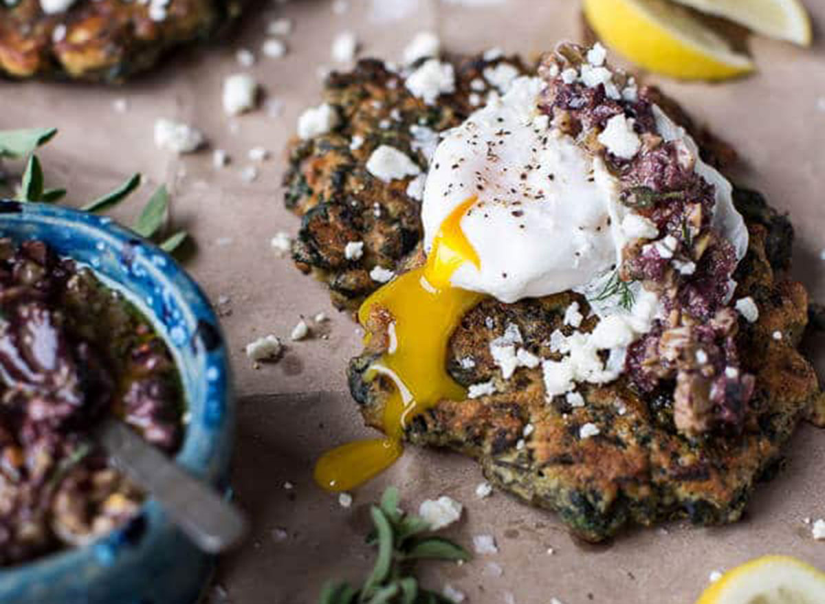 greek feta chickpea fritter