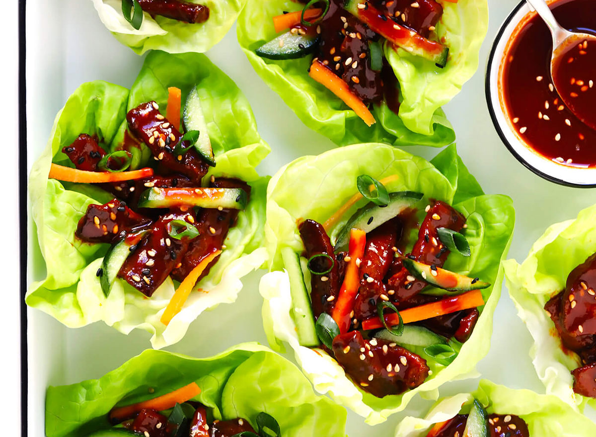 ground beef lettuce wraps